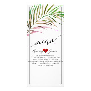 PixDezines Palm Fronds Greenery Menu
