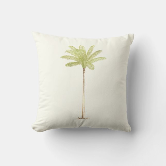PixDezines Palm Trees/DIY Colour/Cream Cushion (Front)