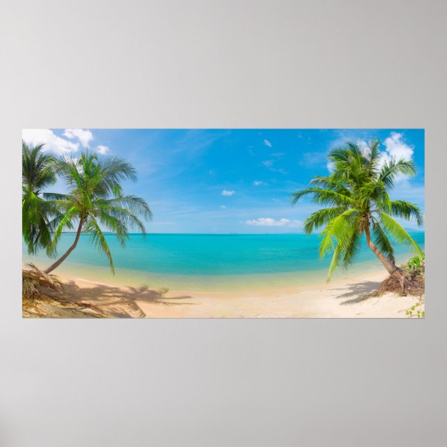 PixDezines Paradise/Panoramic View Tropical Island Poster (Front)