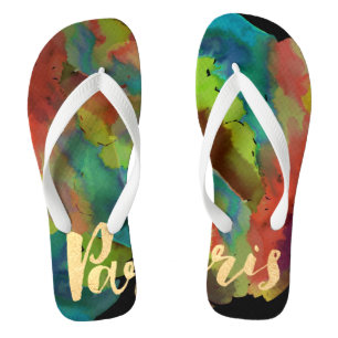 PixDezines paris/cool watercolor Jandals