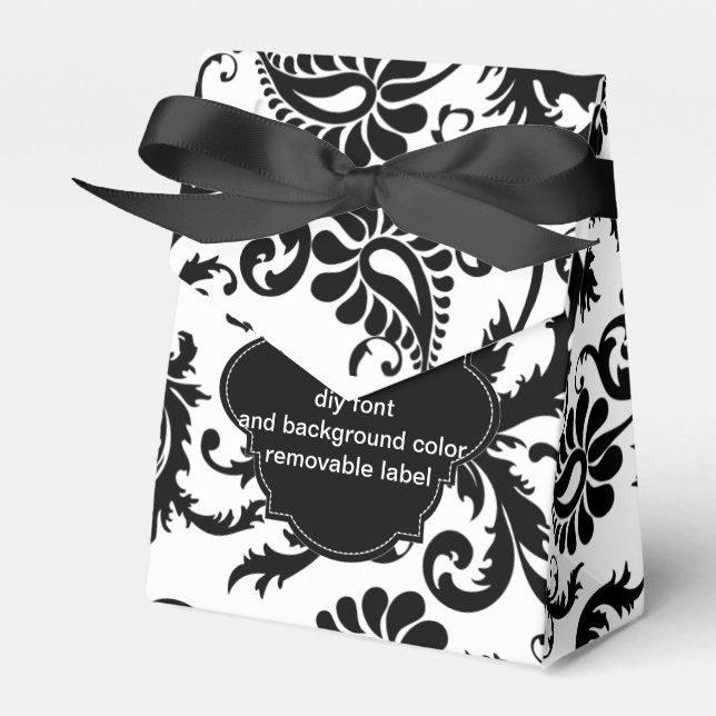 PixDezines pavo damask/DIY colour Favour Box (Front Side)