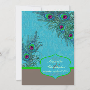 PixDezines Peacock Charm Invitation