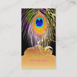 PixDezines Peacock eye+filigree swirls/DIY colour Business Card