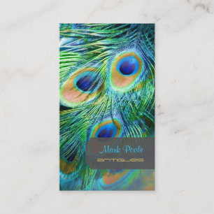 PixDezines Peacock feather Business Card