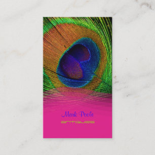PixDezines Peacock feather Business Card