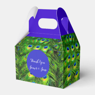 PixDezines peacock feather/diy accent colour Favour Box
