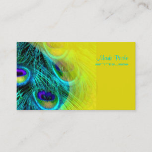 PixDezines peacock feather/psychedelic Business Card
