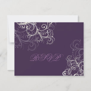 PixDezines Pearl swirls/Plum RSVPs require 5x7 RSVP Card