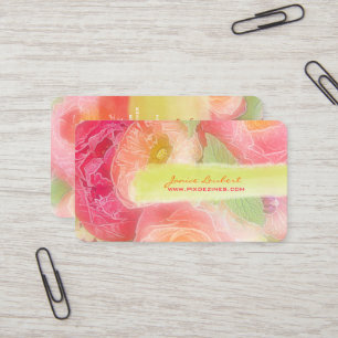PixDezines peonies bouquets/diy background Business Card