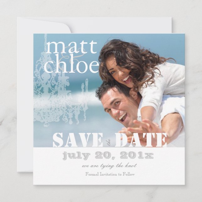 PixDezines Photo Save Date, DIY custom colour The Date (Front)