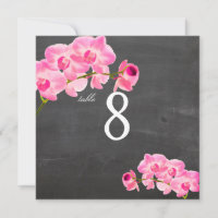 PixDezines pink maui orchids/table numbers