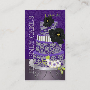 PixDezines Plum Pudding Cake/Bakery/pâtisserie Business Card