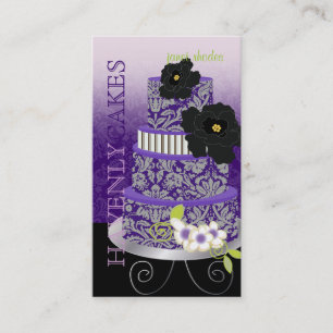PixDezines Plum Pudding Cake/Bakery/pâtisserie Business Card