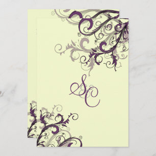 PixDezines PLUM SWIRLS/DIY Background Invitation