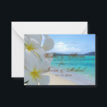 PixDezines Plumeria Leis Wishes   Advice Cards<br><div class="desc">PixDezines Plumeria Leis/luau Wishes Advice Cards on the tropical white sandy beach. A pack of 100 cards as enclosures or leave it on the table for your guests to fill out their words of advice. It can be great momentos for wedding couple. Choose from various stocks offered by zazzle. Copyright...</div>