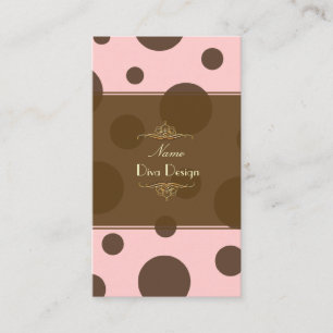 PixDezines polka dots/DIY background colour Business Card