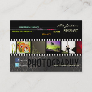 PixDezines portfolio photos template/DIY colour Business Card