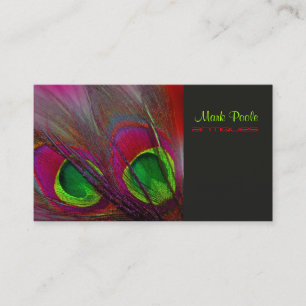 PixDezines Psychedelic Peacock, Customise It! Business Card