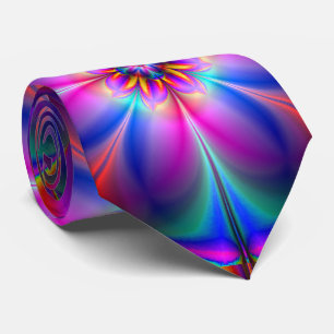 PixDezines Psychedelic Techno Dance/Neon Light Nec Tie