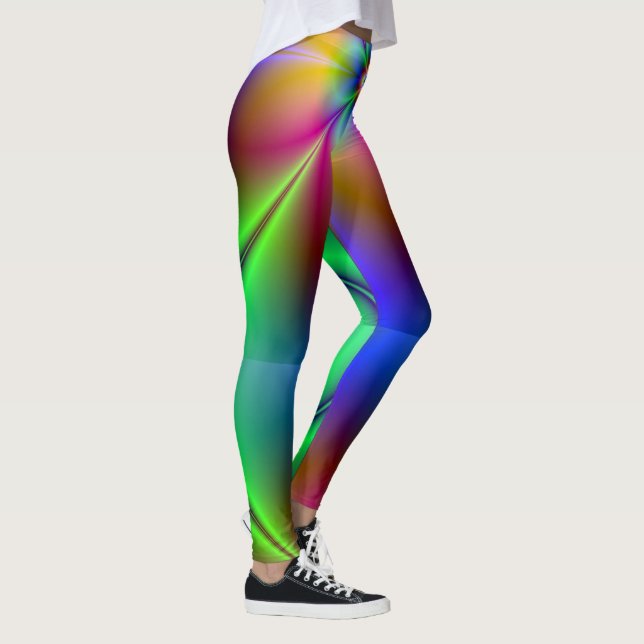 PixDezines Psychedelic Techno Dance/Neon Lights Leggings (Right)