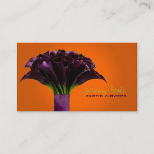 PixDezines purple calla/diy background colour Business Card