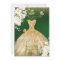 PixDezines Quinceanera Gold Glitter Gown Green