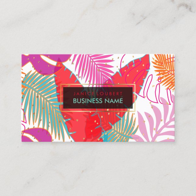 PixDezines rainforest/DIY background colour Business Card (Front)