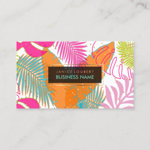 PixDezines rainforest/DIY background colour Business Card