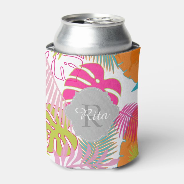 PixDezines rainforest/DIY background colour Can Cooler (Can Front)