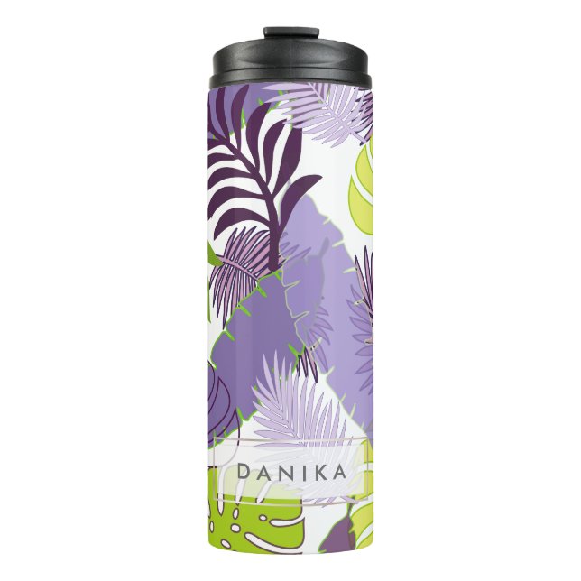 PixDezines Rainforest Foliage/DIY background Thermal Tumbler (Front)