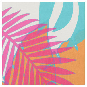 PixDezines rainforest teal/orange/yellow/green Fabric