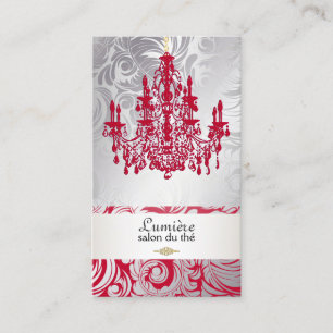 PixDezines red chandelier/DIY colour Business Card
