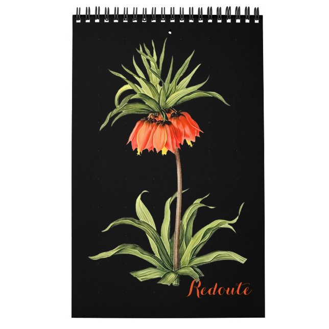 PixDezines Redoute Vintage Botanical Illustrations Calendar (Cover)