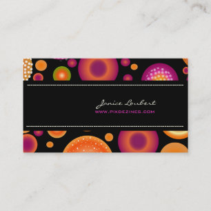 PixDezines Retro bold christmas ornaments Business Card