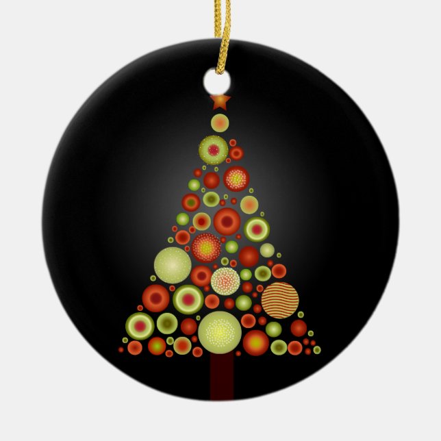 PixDezines Retro Christmas Ornaments Tree (Front)