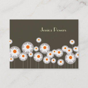 PixDezines retro daisies/diy background colour Business Card