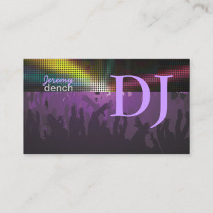 PixDezines Retro DJ+dance hall Business Card