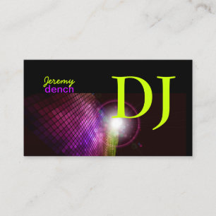 PixDezines Retro DJ+disco tiles Business Card