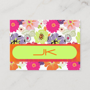 PixDezines Retro Floral ~ Alegre Business Card