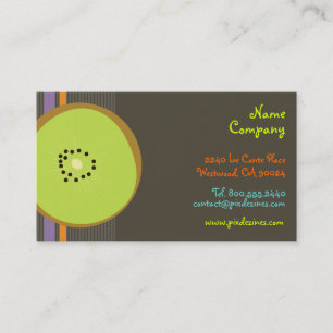 PixDezines retro kiwi/diy background colour Business Card