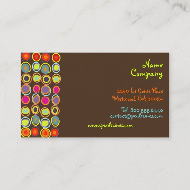 PixDezines Retro/Organic Eggs/DIY background colou Business Card (Front)