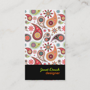PixDezines Retro Paisley Business Card