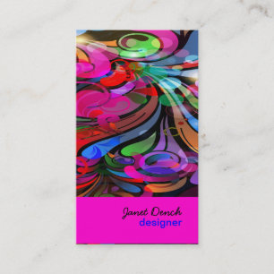 PixDezines Retro Swirls Business Card