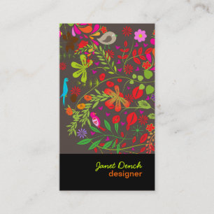 PixDezines Retro Tree Business Card