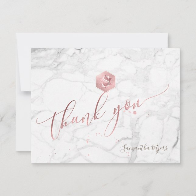 PixDezines Rose Gold Honeycomb  Mitzvah Thank You✡ RSVP Card (Front)