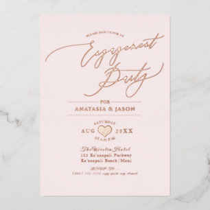 PixDezines Rose Gold Luxe Calligraphy Engagement