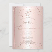 PixDezines Rose Gold Stars Quinceanera