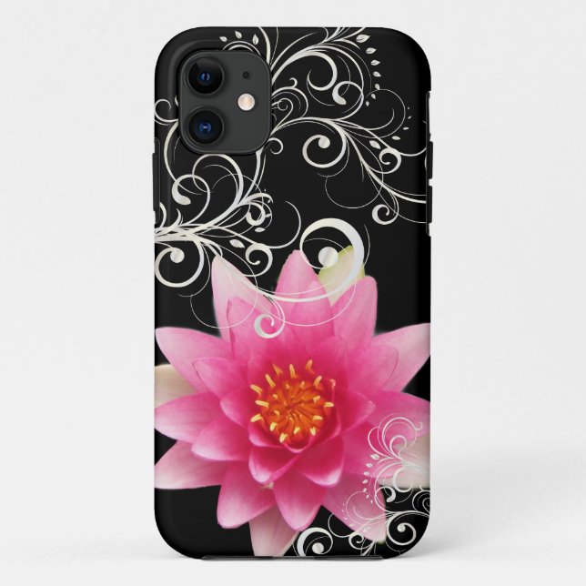 PixDezines rose water lily/diy background colour Case-Mate iPhone Case (Back)