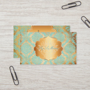 PixDezines Rosette damask/faux parchment Business Card