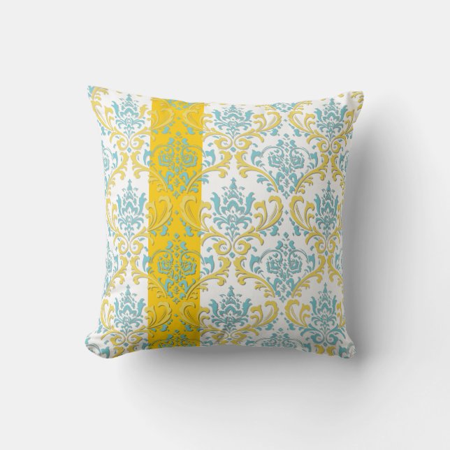PixDezines rossi damask/diy background colours Cushion (Front)